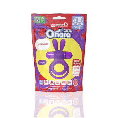 SCREAMING O - 4B OHARE VIBRATING RABBIT DOUBLE COCKRING GRAPE