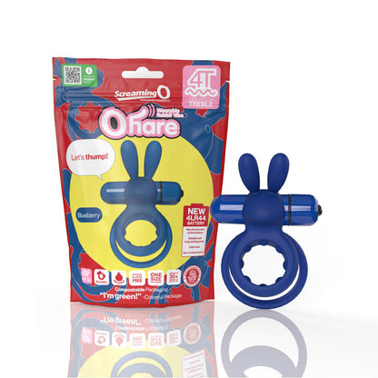 SCREAMING O - 4T OHARE VIBRATING RABBIT DOUBLE COCKRING BLUEBERRY