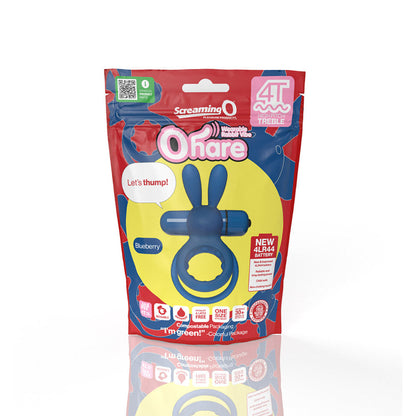 SCREAMING O - 4T OHARE VIBRATING RABBIT DOUBLE COCKRING BLUEBERRY