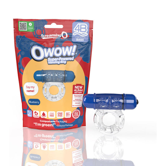 SCREAMING O - 4B OWOW VIBRATING COCKRING BLUEBERRY