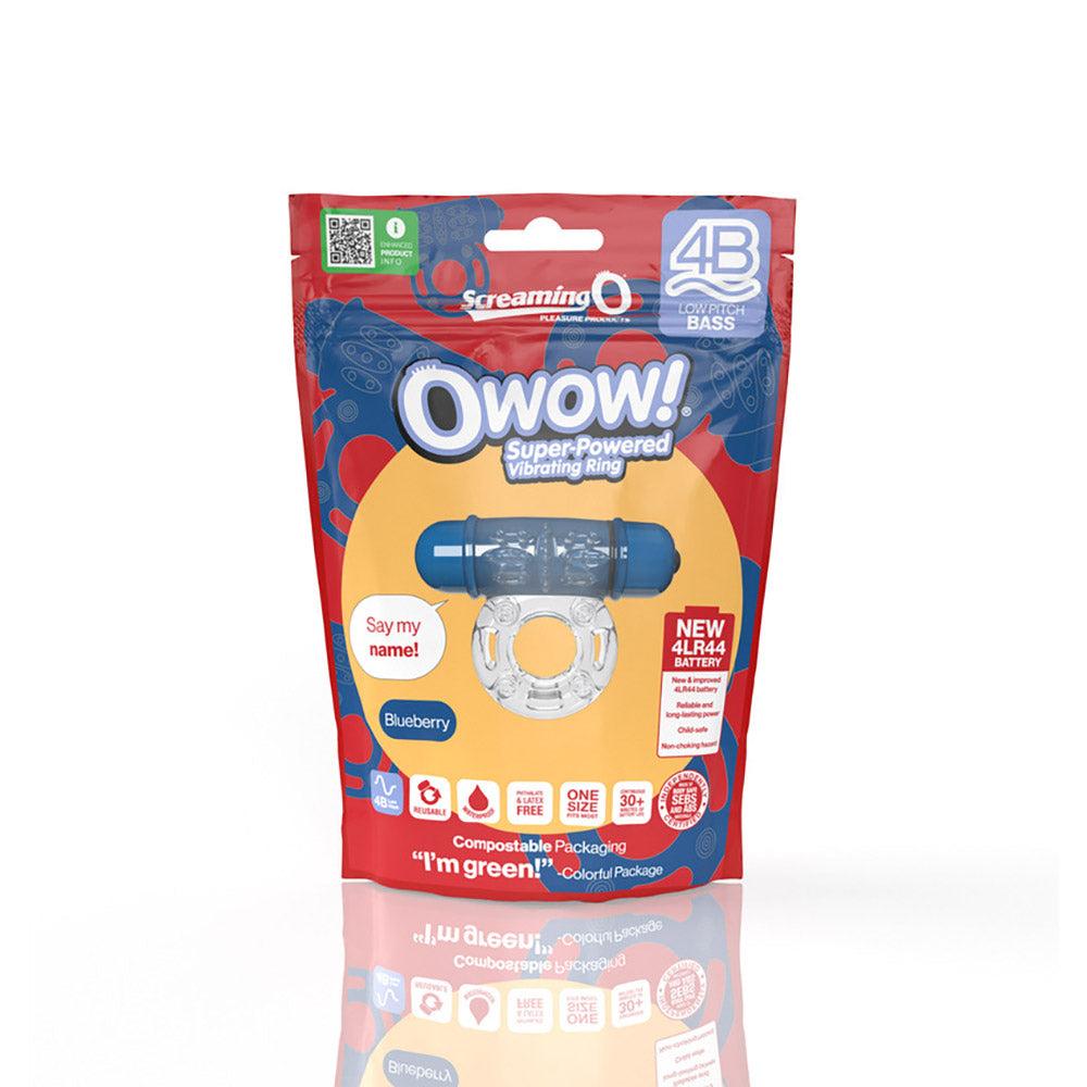 SCREAMING O - 4B OWOW VIBRATING COCKRING BLUEBERRY