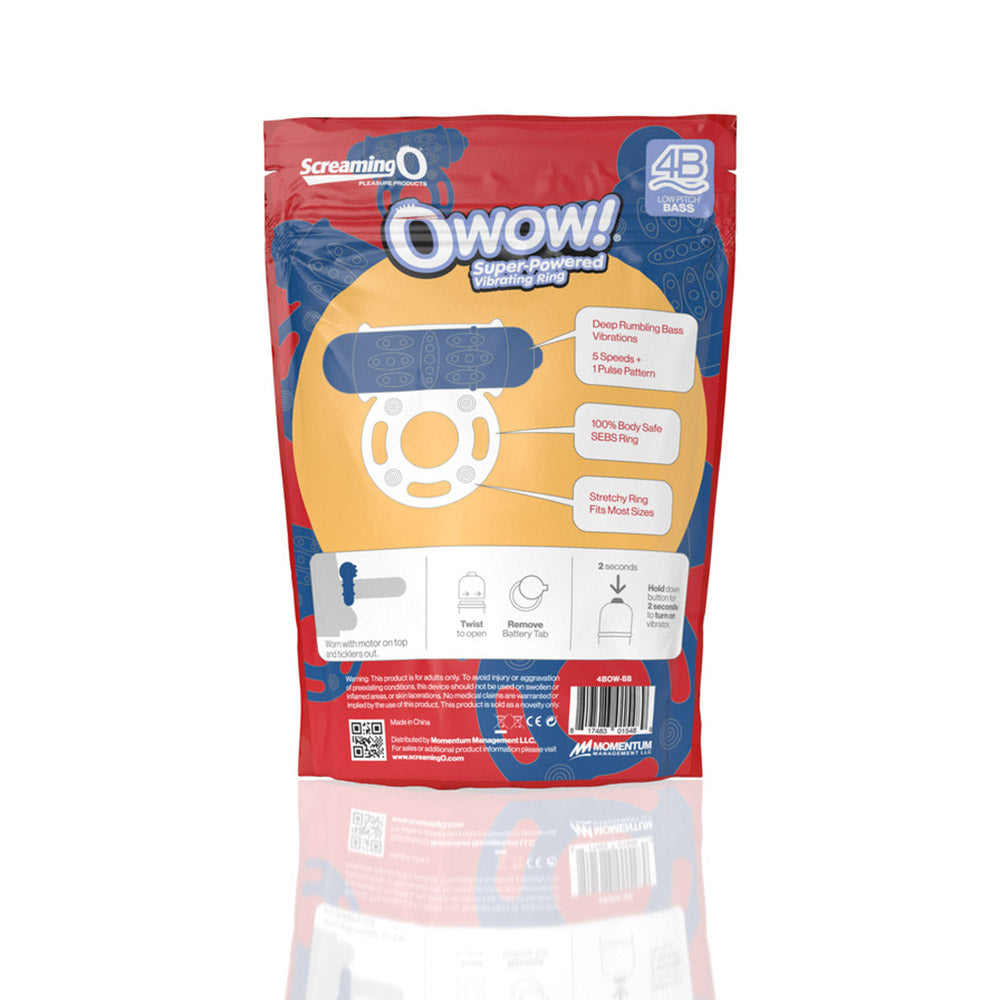 SCREAMING O - 4B OWOW VIBRATING COCKRING BLUEBERRY