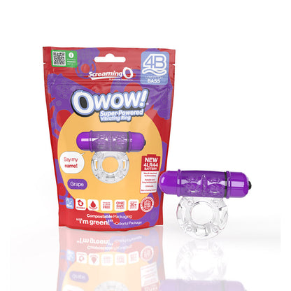 SCREAMING O - 4B OWOW VIBRATING COCKRING GRAPE