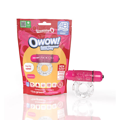 SCREAMING O - 4B OWOW VIBRATING COCKRING STRAWBERRY