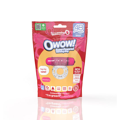 SCREAMING O - 4B OWOW VIBRATING COCKRING STRAWBERRY