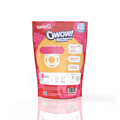 SCREAMING O - 4B OWOW VIBRATING COCKRING STRAWBERRY