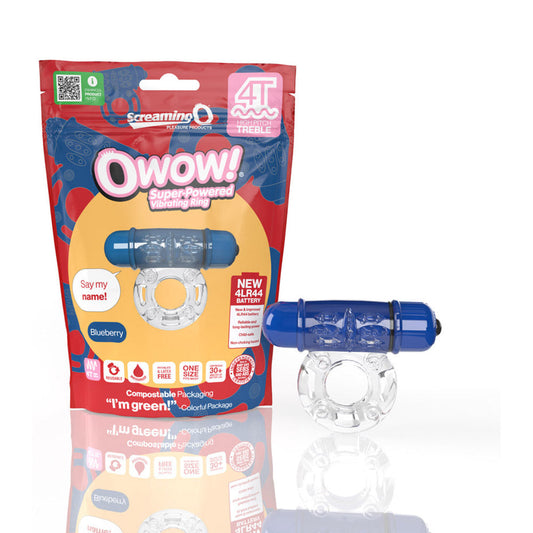 SCREAMING O - 4T OWOW VIBRATING COCKRING BLUEBERRY