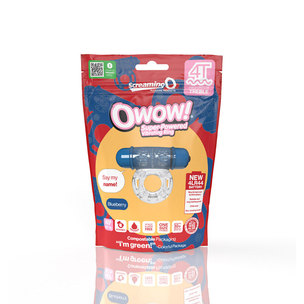 SCREAMING O - 4T OWOW VIBRATING COCKRING BLUEBERRY