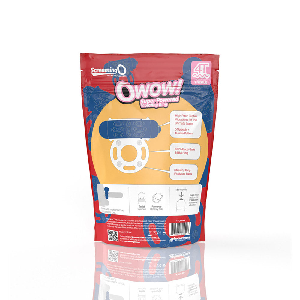 SCREAMING O - 4T OWOW VIBRATING COCKRING BLUEBERRY