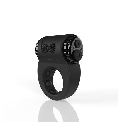 SCREAMING O - ANILLO DE PENE DE SILICONA RECARGABLE CON VIBRACIÓN CARGADO BIG O RITZ NEGRO