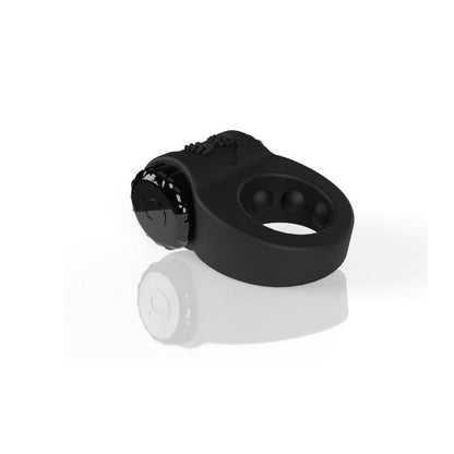 SCREAMING O - ANILLO DE PENE DE SILICONA RECARGABLE CON VIBRACIÓN CARGADO BIG O RITZ NEGRO
