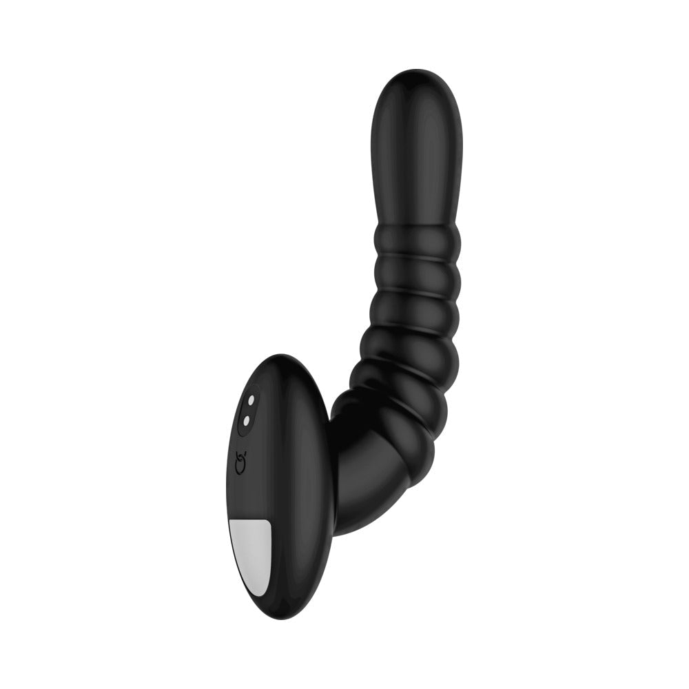 FORTO - RIBBED PRO RECHARGEABLE SILICONE VIBRATING ANAL MASSAGER