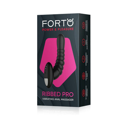 FORTO - RIBBED PRO RECHARGEABLE SILICONE VIBRATING ANAL MASSAGER