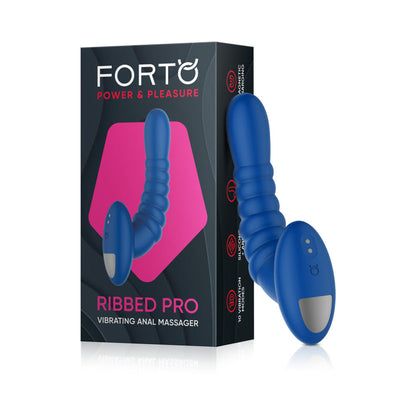FORTO - RIBBED PRO RECHARGEABLE SILICONE VIBRATING ANAL MASSAGER