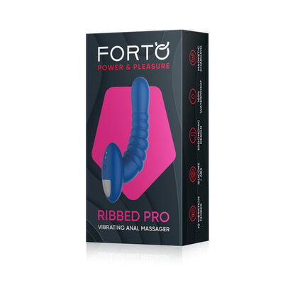 FORTO - RIBBED PRO RECHARGEABLE SILICONE VIBRATING ANAL MASSAGER