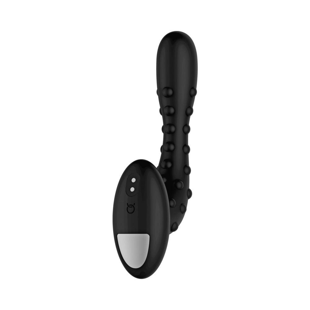 FORTO STUDDED PRO RECHARGEABLE SILICONE VIBRATING ANAL MASSAGER BLACK