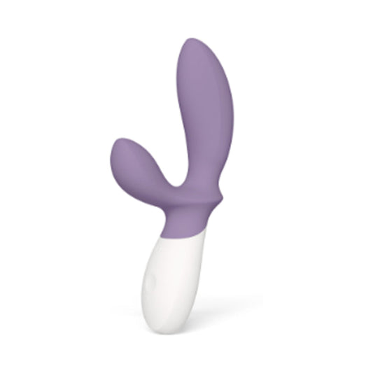 LELO LOKI WAVE 2 RECHARGEABLE SILICONE DUAL STIMULATION PROSTATE VIBRATOR VIOLET DUST
