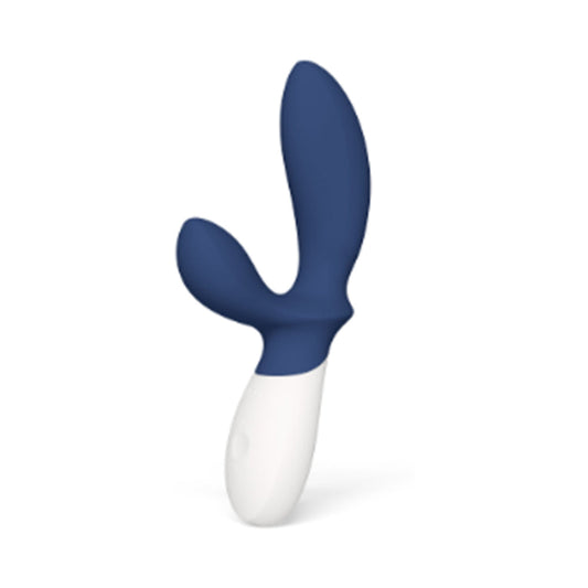 LELO LOKI WAVE 2 RECHARGEABLE SILICONE DUAL STIMULATION PROSTATE VIBRATOR BASE BLUE