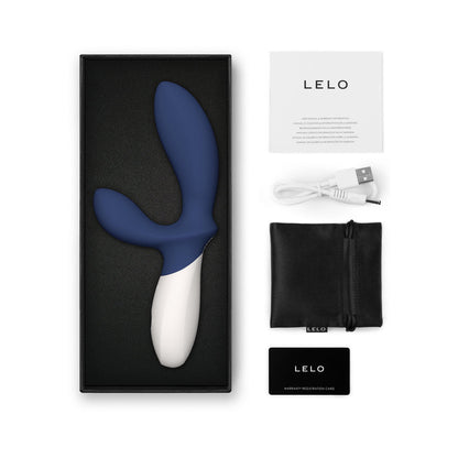 LELO - LOKI WAVE 2 RECHARGEABLE SILICONE DUAL STIMULATION PROSTATE VIBRATOR BASE BLUE
