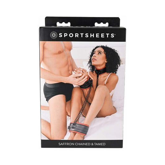 SPORTSHEETS SAFFRON CHAINED & TAMED 3-PIECE BONDAGE KIT