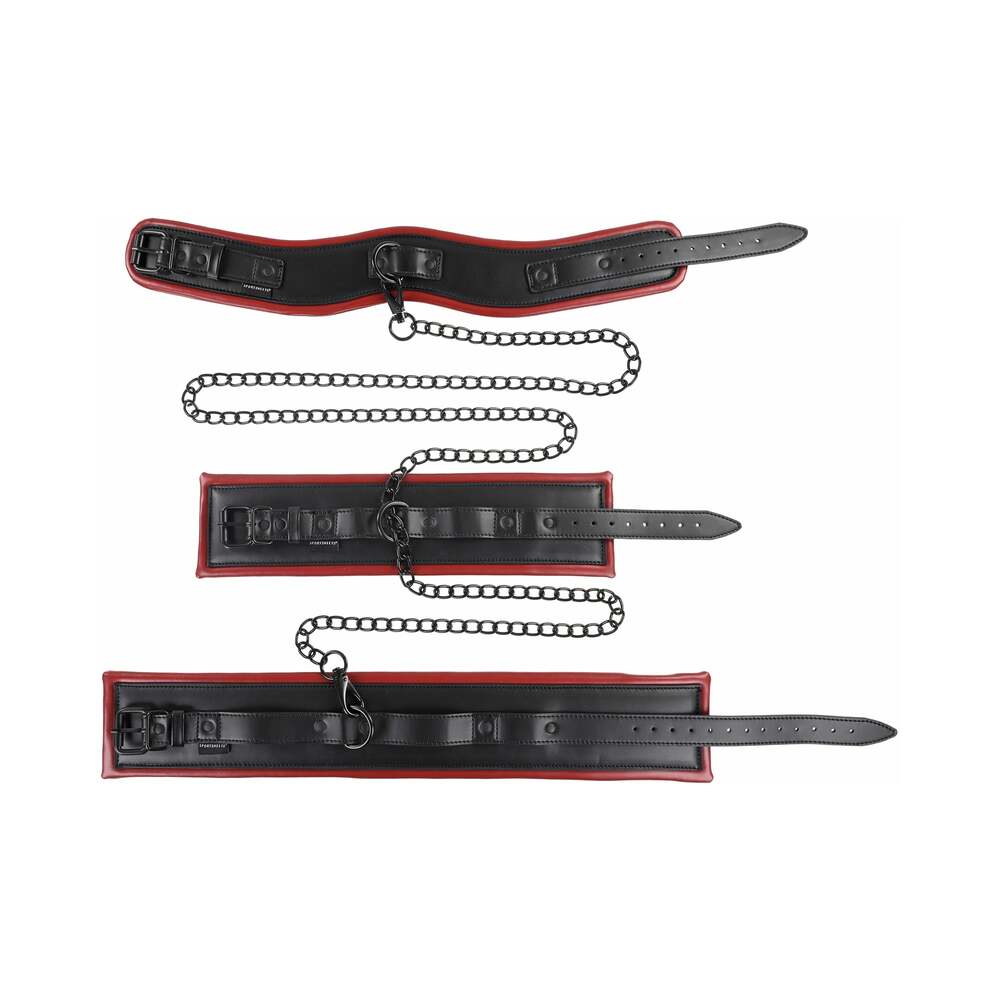 SPORTSHEETS SAFFRON CHAINED & TAMED 3-PIECE BONDAGE KIT