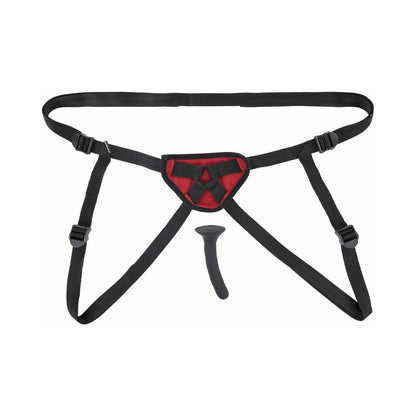 SPORTSHEETS SAFFRON SILICONE PEGGING KIT WITH ADJUSTABLE STRAP-ON HARNESS & 5 IN. DILDO