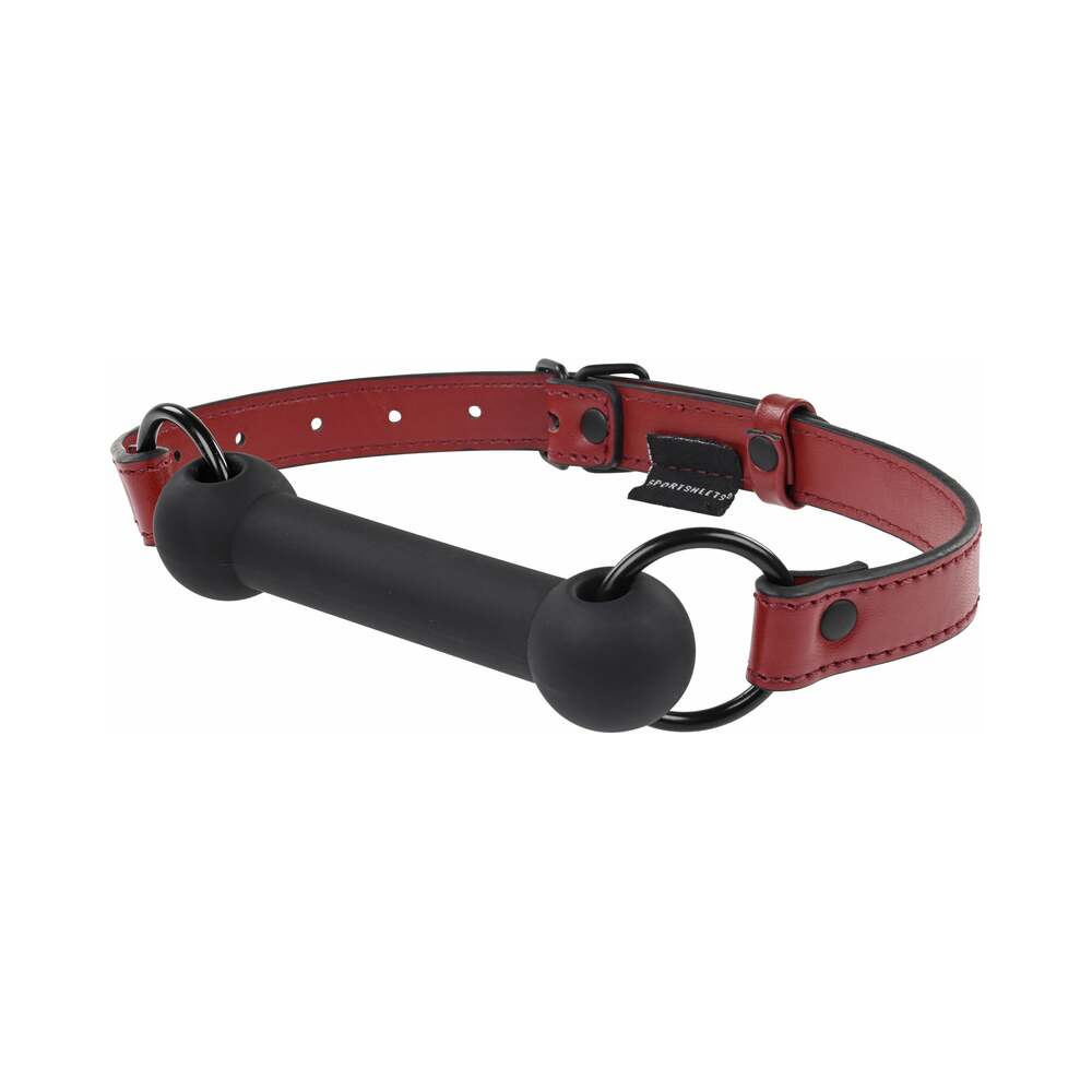 SPORTSHEETS SAFFRON SILICONE BIT GAG WITH ADJUSTABLE BUCKLE