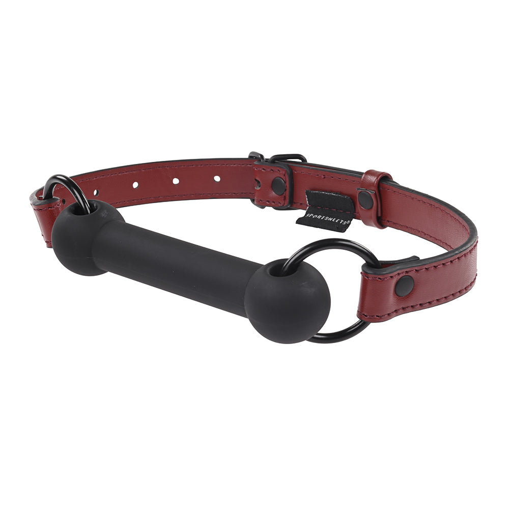 SPORTSHEETS SAFFRON SILICONE BIT GAG WITH ADJUSTABLE BUCKLE