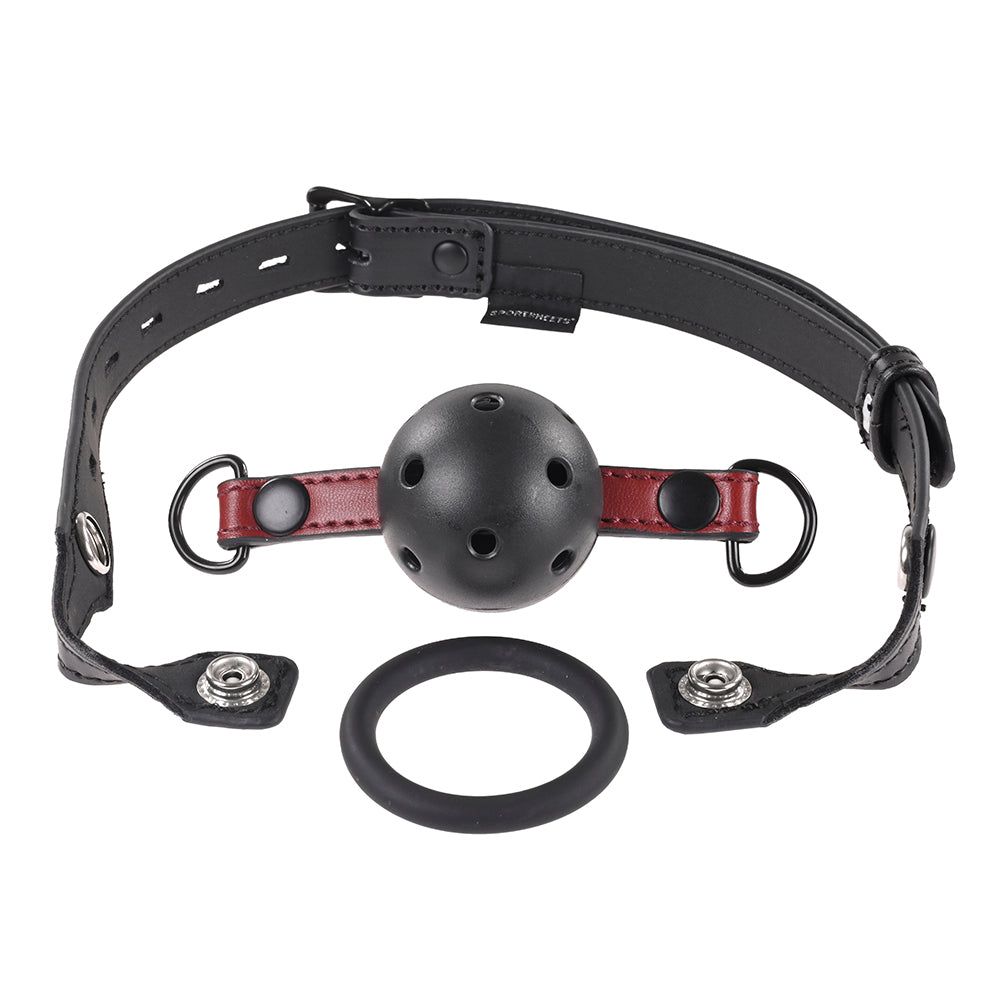 SPORTSHEETS - SAFFRON INTERCHANGEABLE GAG WITH ADJUSTABLE BUCKLE
