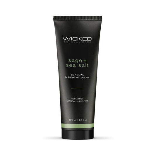 WICKED - SAGE + SEA SALT SENSUAL MASSAGE CREAM 4 OZ.