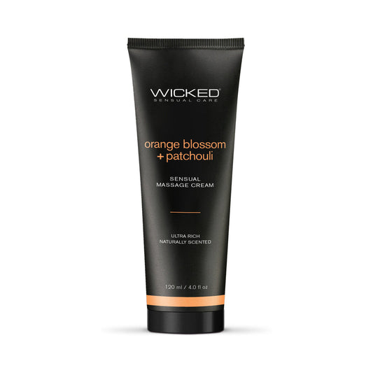 WICKED ORANGE BLOSSOM + PATCHOULI SENSUAL MASSAGE CREAM 4 OZ.