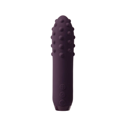 JE JOUE DUET RECHARGEABLE SILICONE MULTI-SURFACED BULLET VIBRATOR PURPLE