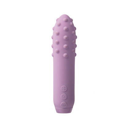 JE JOUE DUET RECHARGEABLE SILICONE MULTI-SURFACED BULLET VIBRATOR LILAC