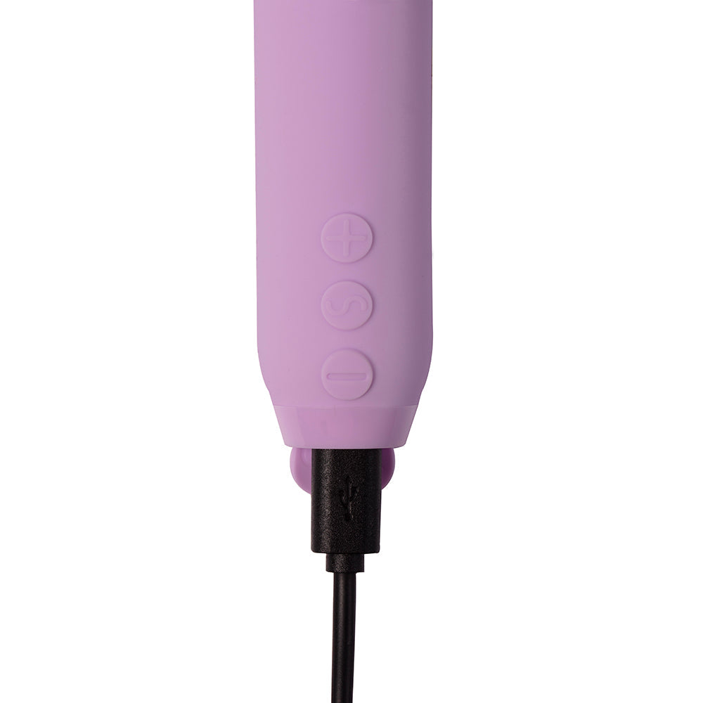 JE JOUE DUET RECHARGEABLE SILICONE MULTI-SURFACED BULLET VIBRATOR LILAC