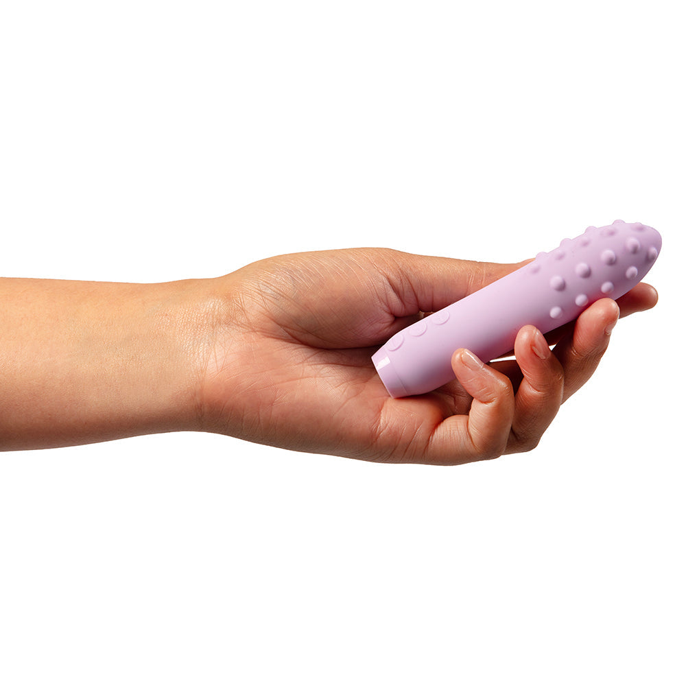 JE JOUE DUET RECHARGEABLE SILICONE MULTI-SURFACED BULLET VIBRATOR LILAC