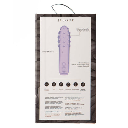 JE JOUE DUET RECHARGEABLE SILICONE MULTI-SURFACED BULLET VIBRATOR LILAC