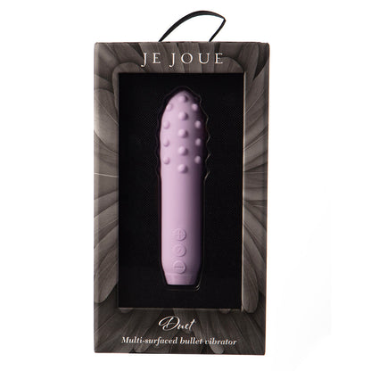 JE JOUE DUET RECHARGEABLE SILICONE MULTI-SURFACED BULLET VIBRATOR LILAC