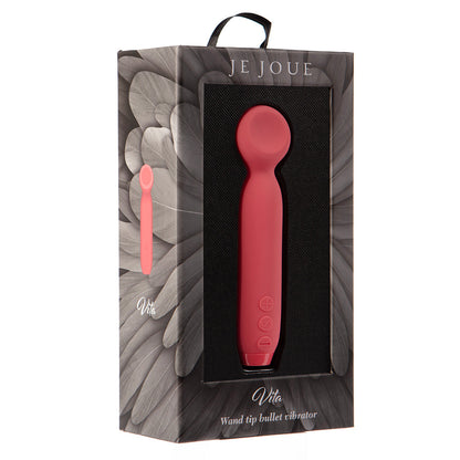 JE JOUE VITA RECHARGEABLE SILICONE WAND TIP BULLET VIBRATOR WATERMELON PINK