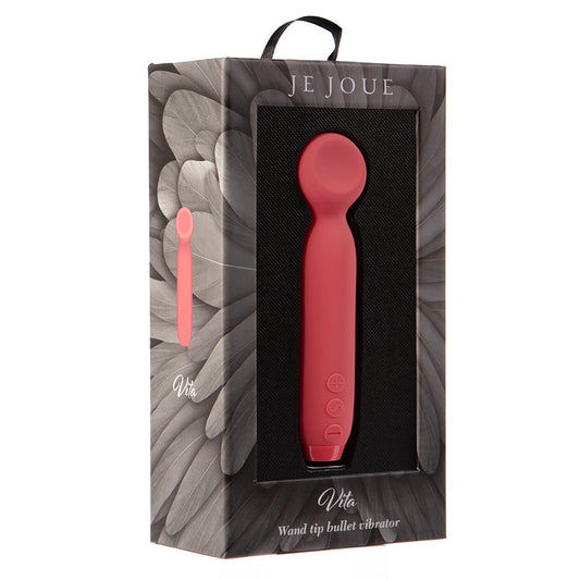 JE JOUE - VITA RECHARGEABLE SILICONE WAND TIP BULLET VIBRATOR WATERMELON PINK