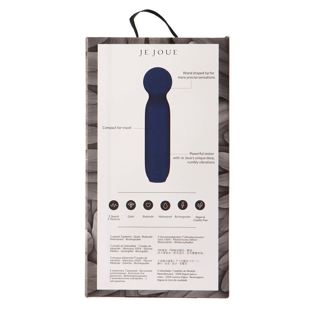JE JOUE VITA RECHARGEABLE SILICONE WAND TIP BULLET VIBRATOR COBALT BLUE