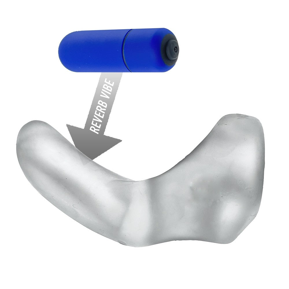 HUNKYJUNK BUZZFUCK COCK & BALL SLING WITH TAINT VIBRATOR CLEAR ICE