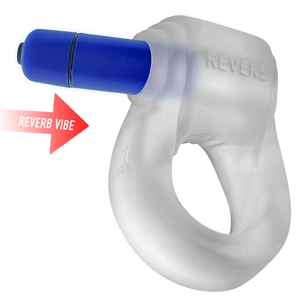 HUNKYJUNK REVRING COCKRING WITH BULLET VIBRATOR CLEAR ICE