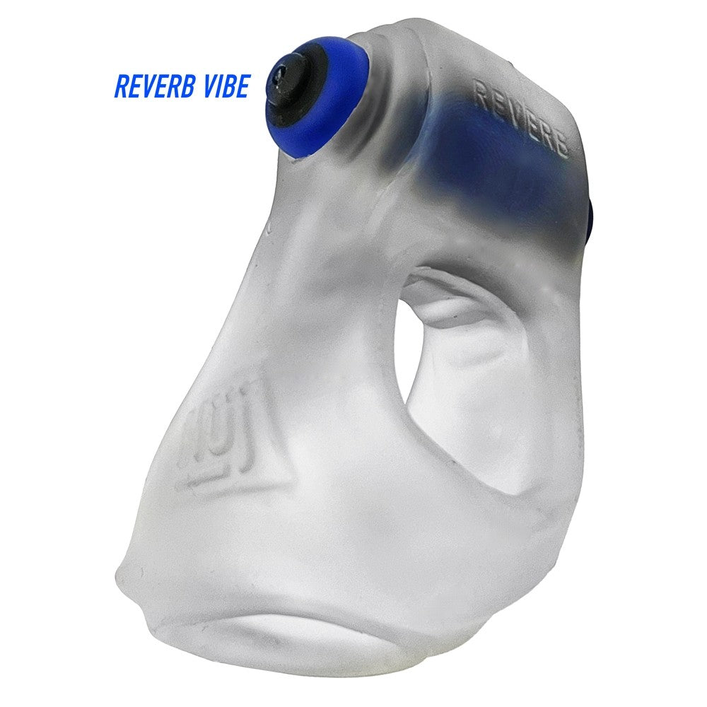 OXBALLS - HUNKYJUNK REVSLING COCK & BALL SLING WITH BULLET VIBRATOR CLEAR ICE