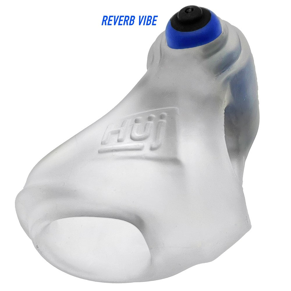 OXBALLS - HUNKYJUNK REVSLING COCK & BALL SLING WITH BULLET VIBRATOR CLEAR ICE