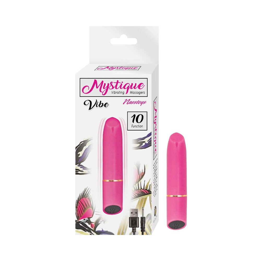 NASSTOYS MYSTIQUE RECHARGEABLE SILICONE BULLET VIBRATOR PINK