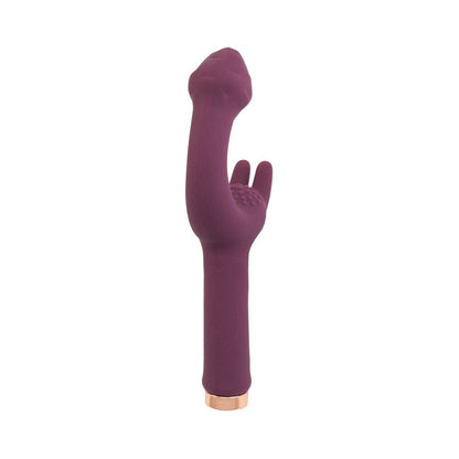 NASSTOYS - MYSTIQUE G-SPOT RECHARGEABLE SILICONE DUAL STIMULATION VIBRATOR EGGPLANT