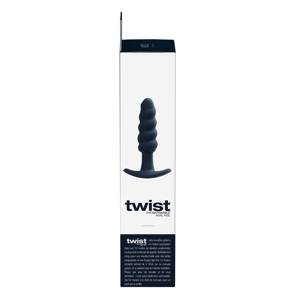 VEDO TWIST RECHARGEABLE SILICONE VIBRATING ANAL PLUG BLACK