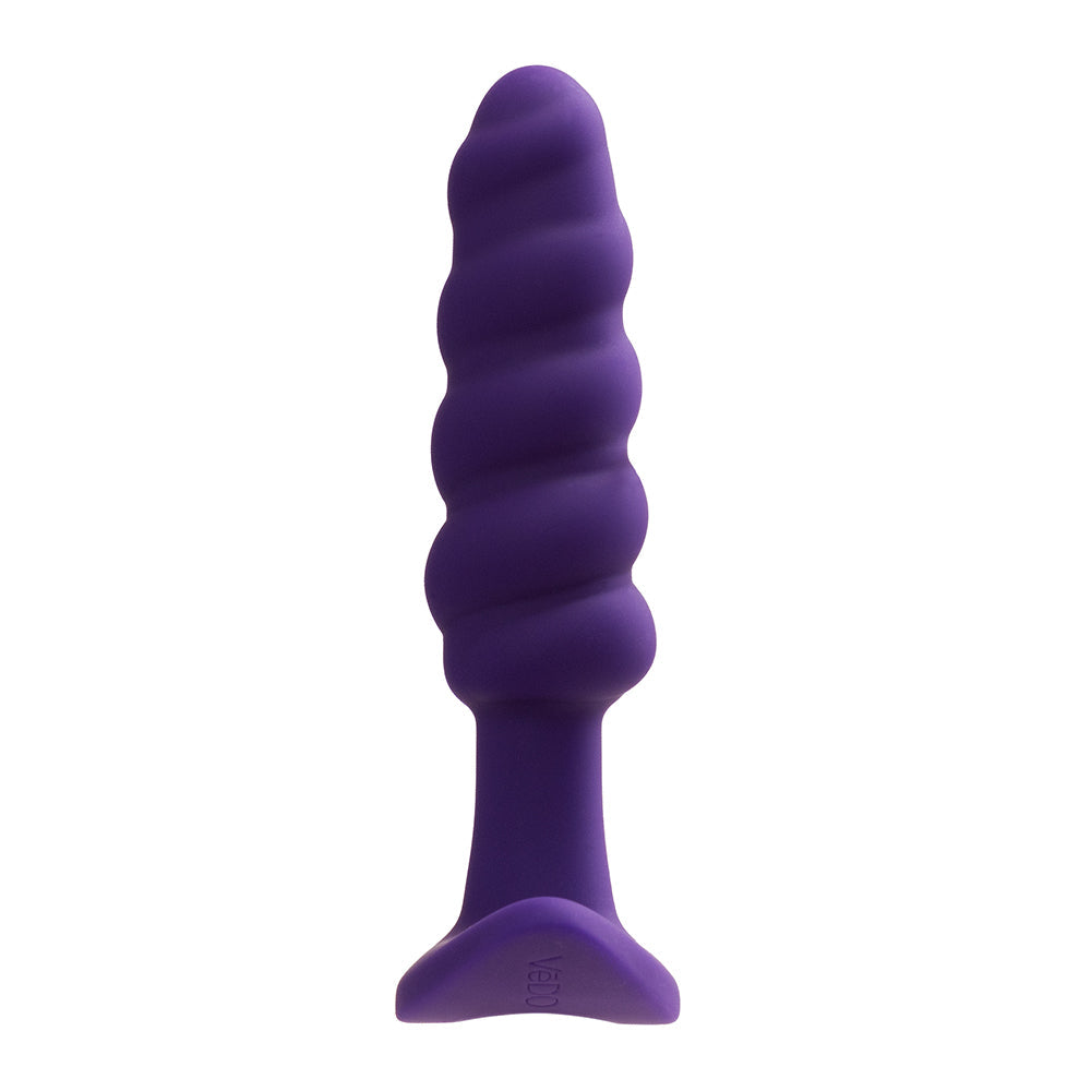 VEDO TWIST RECHARGEABLE SILICONE VIBRATING ANAL PLUG PURPLE