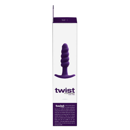 VEDO TWIST RECHARGEABLE SILICONE VIBRATING ANAL PLUG PURPLE