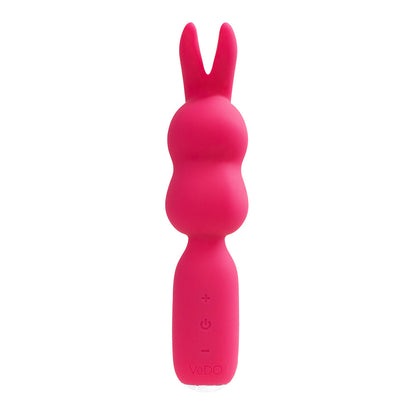 VEDO - HOPPER BUNNY RECHARGEABLE SILICONE MINI WAND VIBRATOR PINK